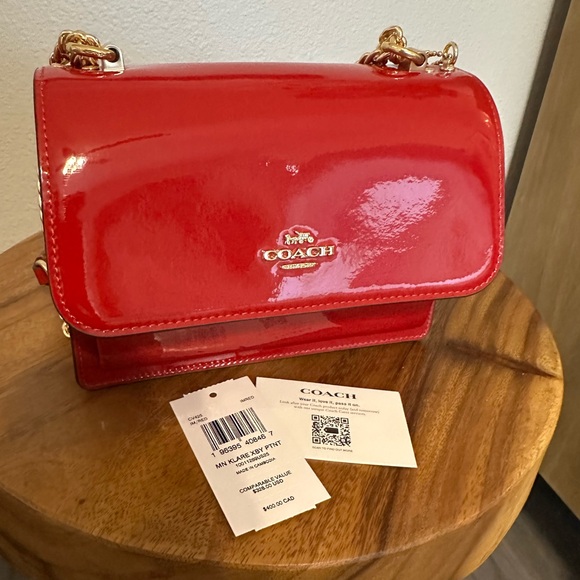 Coach Handbags - Coach Glossy Red Shoulder Bag